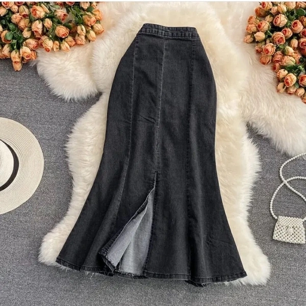Denim Skirt - DM On Instagram