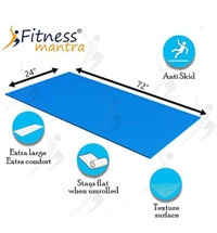 Yoga Mat - Blue, Orange, Green, Black