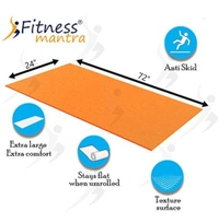 Yoga Mat - Blue, Orange, Green, Black