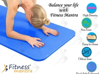 Yoga Mat - Blue, Orange, Green, Black