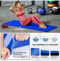 Yoga Mat - Blue, Orange, Green, Black