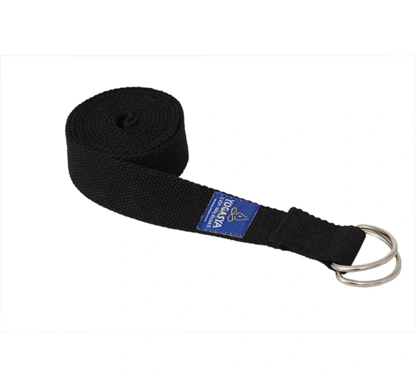 Yoga Strap – Durable Cotton Exercise Straps – Adjustable D-Ring Buckle Gives Flexibility for Yoga, Stretching & General Fitness
