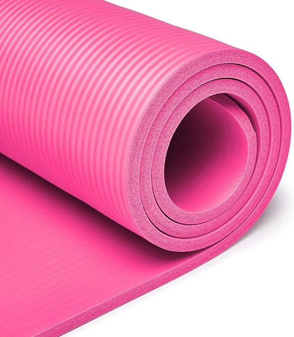 13mm Extra Thick Yoga and Exercise Mat with Carrying Strap - Grey, Pink