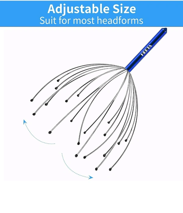 Manual Head Massage Hand Held Scalp Oil Massager Pain Relief And Hair Growth , Head Massager Neck Massage Octopus Scalp Stress Relax Spa Therapy Dealing (pack of 1)