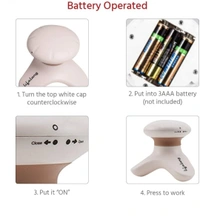 Lifelong LLM09 Mini Head and Body Massager, Portable Compact Full Body Vibration Electric Massager Battery Operated Massager for Pain Relief (1 Year Warranty,Brown)