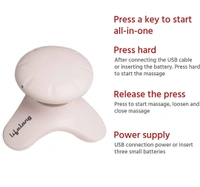 Lifelong LLM09 Mini Head and Body Massager, Portable Compact Full Body Vibration Electric Massager Battery Operated Massager for Pain Relief (1 Year Warranty,Brown)