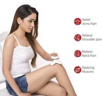 Lifelong LLM09 Mini Head and Body Massager, Portable Compact Full Body Vibration Electric Massager Battery Operated Massager for Pain Relief (1 Year Warranty,Brown)