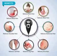 Electric Handheld Full Body Massager with 3 Massage Heads & Variable Speed Settings for Pain Relief and Relaxation, Back, Leg & Foot, Black