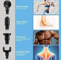 Handheld Electric Deep Tissue Percussion Muscle Body Massager Gun with 6-speed, for Pain and Stress Relief with 4 Massage Head 