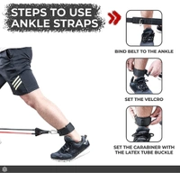 Boldfit Resistance Band Set with Handles, Portable Toning Tubes with Door Anchor & Foam Handles. Resistance Tube Kit with Bag and Ankle Straps Included