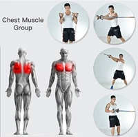 Resistance Band Set with Handles, Portable Toning Tubes with Door Anchor & Foam Handles
