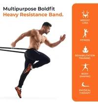 Heavy Resistance Band for Exercise & Stretching, Pull Up Bar Suitable in Home & Gym Workout for Men & Women. - RED