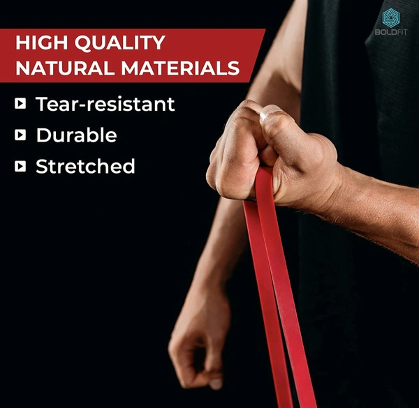 Heavy Resistance Band for Exercise & Stretching, Pull Up Bar Suitable in Home & Gym Workout for Men & Women. - RED