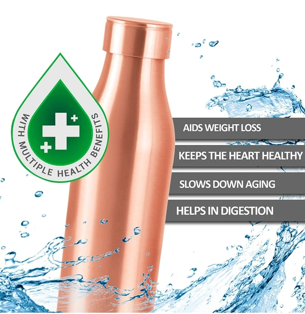 Milton Copper Charge 1000 Water Bottle, Set of 1, 960 ml, Copper,Brown