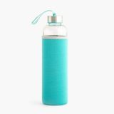 Home Centre Favola-Cyprus Glass Water Bottle with Pouch - 600 ml - Blue, 1 Piece