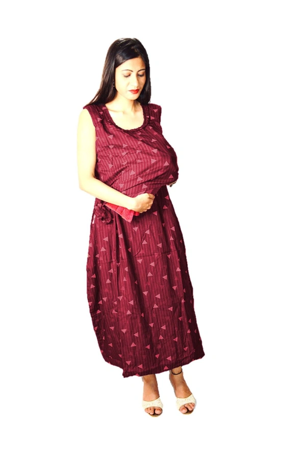 Mom's Kurtiz by Neil Maternity Wear Feeding Kurti  - Maroon, 44, premium Quality Rayon Cotton