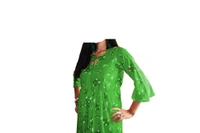 Mom's Kurtiz by Neil Maternity Wear Anarkali Style Kurti - Olive, 42, Premium Quality rayon Cotton