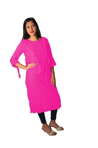 Mom's Kurtiz by Neil Maternity Kurti With Nursing Cover Pattern - Pink, 42, Premium Quality Rayon Cotton