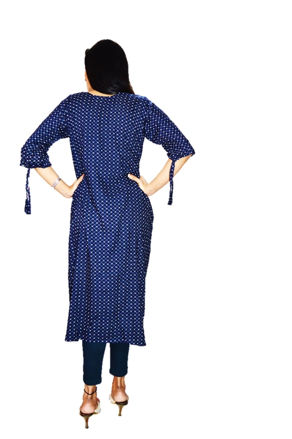 Mom's Kuritz by Neil Best maternity feeding wear India - Blue, 42, Premium Quality Rayon Cotton