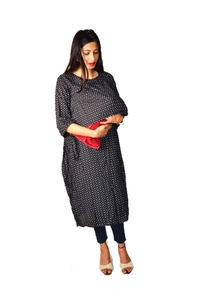 Mom's Kuritz by Neil Best Maternity feeding Wear India  - Black, 42