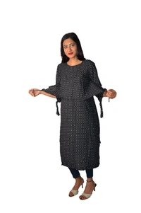 Mom's Kuritz by Neil  best Maternity feeding Wear India - Black, 44