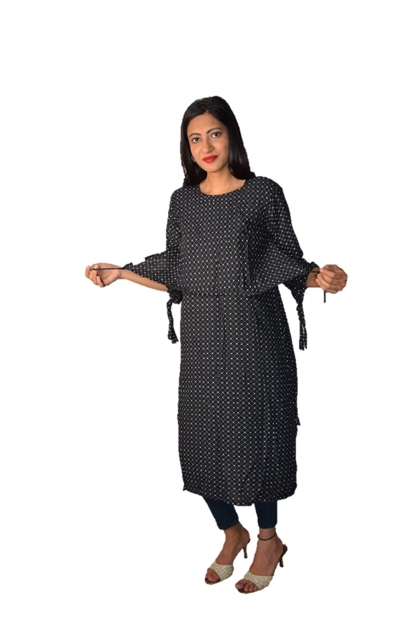 Mom's Kuritz by Neil  best Maternity feeding Wear India - Black, 44