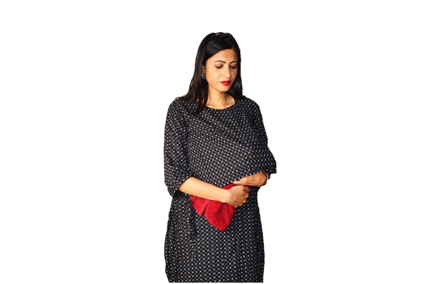 Mom's Kuritz by Neil  best Maternity feeding Wear India - Black, 44