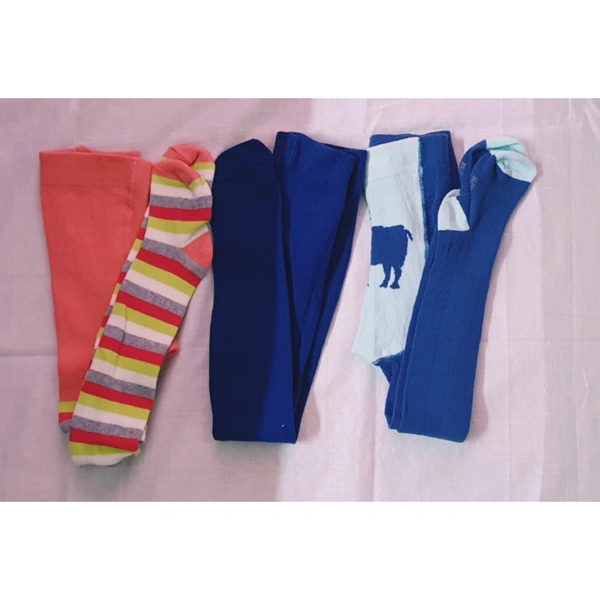 Toodlers TIGHTS PANTYHOSE  - Blue & White (combo of 2), 9m_1.5yrs