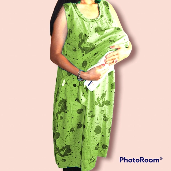Mom's Kurtiz by Neil Feeding Dress With Nursing Cover - Olive, 44