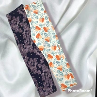 Fashionable Girls Leggings_combo of 2 - Black & white with rainbow print, 3_4