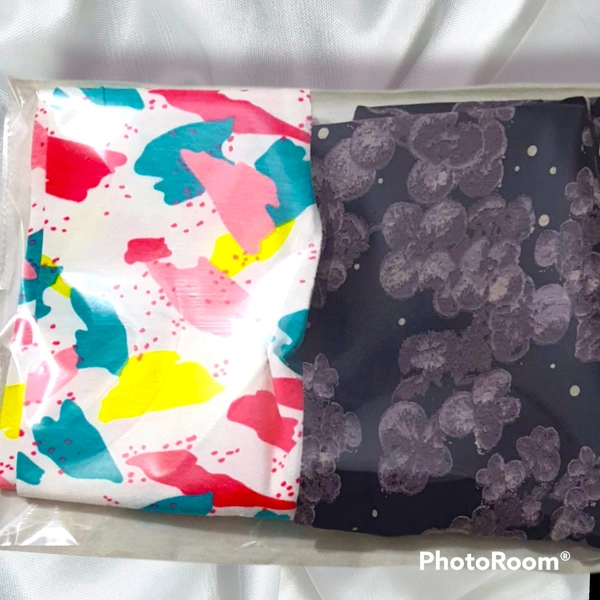 Fashionable Girls Leggings _combo of 2 - black & white rainbow print, 3_4