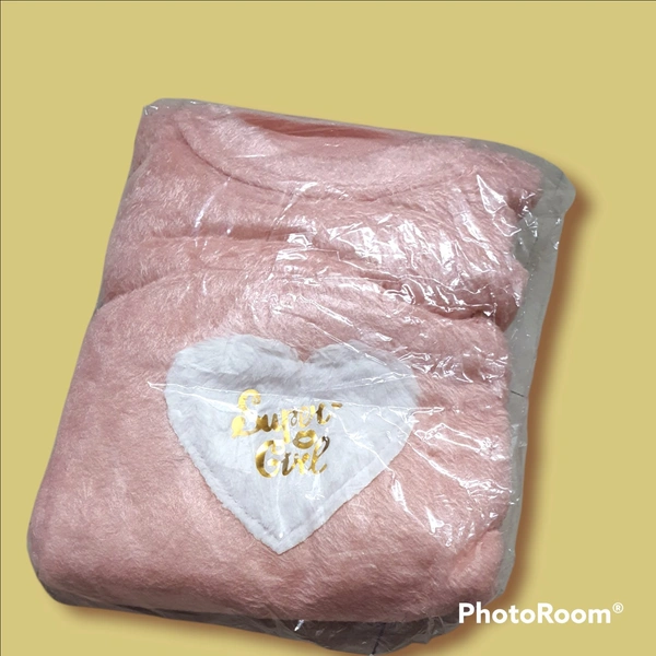 Women Night Suit Fur  - Baby pink, Free 