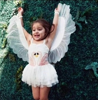 Deal Wheel Best Buy Kids Wear Below 500 Cute Girls Fairy  Frowk Dress With Wings - white, 4^5