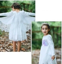 Deal Wheel Best Buy Kids Wear Below 500 Cute Girls Fairy  Frowk Dress With Wings - white, 5^6