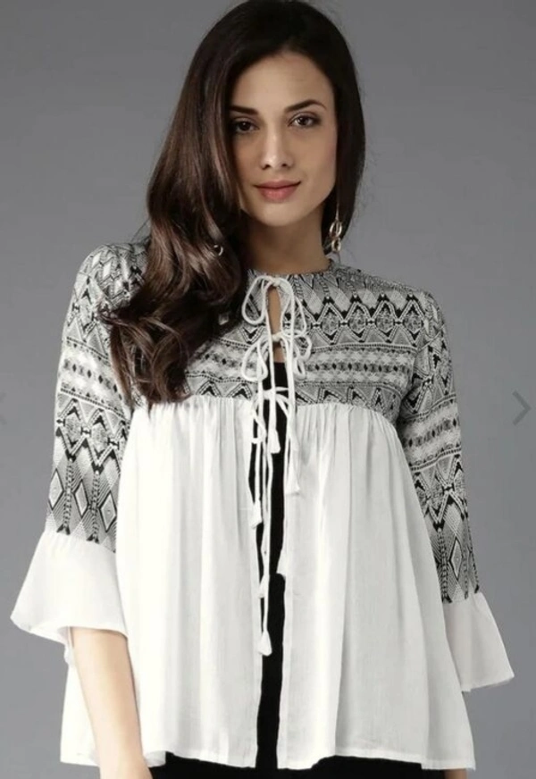 Deal Wheel Best Buy Ladies Top Below 500 Fashionista  Best Trendy TOP FOR Women - 44, white
