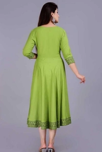 Deal Wheel Best Buy Kurti Below 500 Anarkali Kurti For Women Below 500 - Green, 38