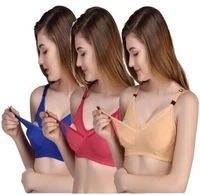 Deal Wheel Best Buy  Below 500 comfy Front Open Feeding  Bra Combo Of 3 (mix Colour) - multi, 32C