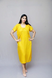 Mom's Kurtiz by Neil Feeding  Nursing Kurti With Nursing Cover  - Yellow, 44
