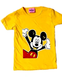 Girls top pajama set | clothing set - 3-4 yrs, Cotton Bio Wash, Bright Sun