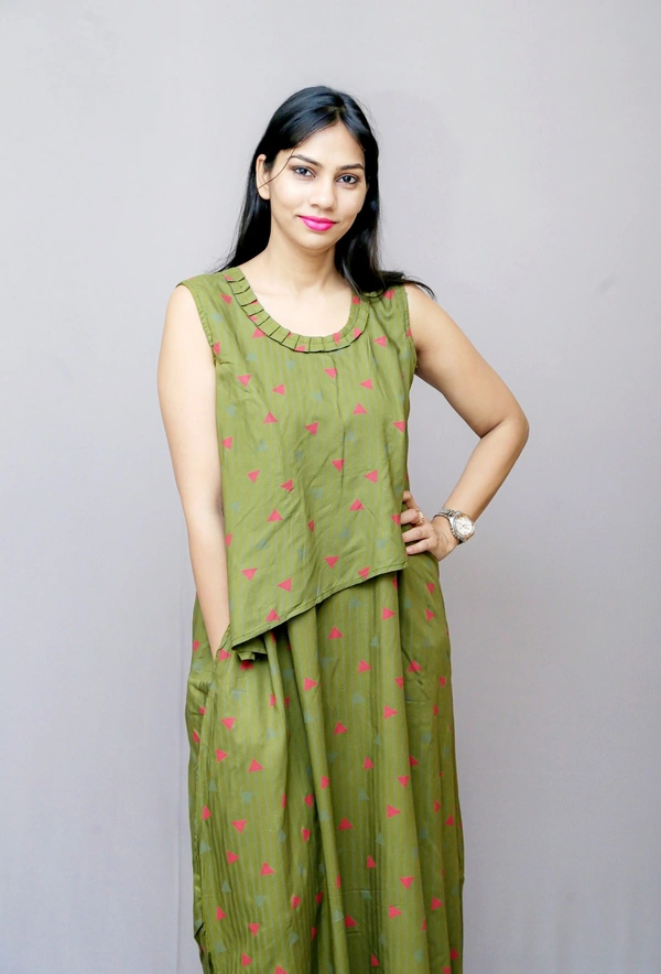 Latest Maternity Wear Dress for Classy Mom - Olive, 42, Premium rayon Cotton