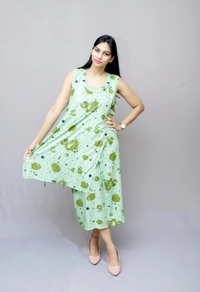 Trendy Maternity Wear Dress with Nursing Cover Flap  - 44