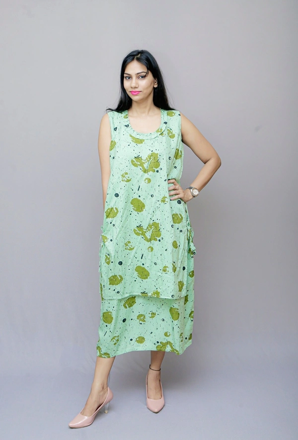 Trendy Maternity Wear Dress with Nursing Cover Flap  - 44