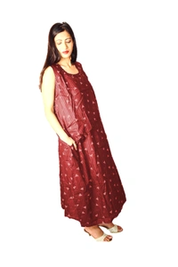 Mom's Kurtiz  Maternity feeding wear Kurti With Nursing Cover flap  - Brown, 42
