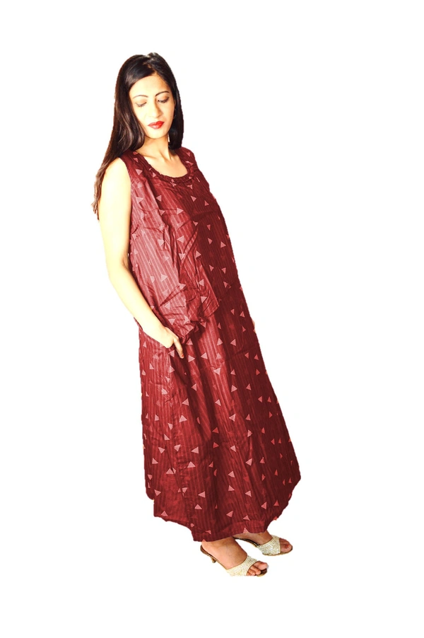 Mom's Kurtiz  Maternity feeding wear Kurti With Nursing Cover flap  - Brown, 42