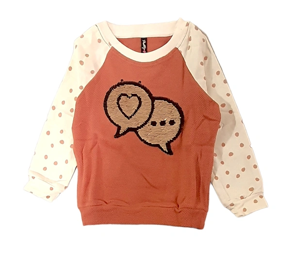 Tracking Set For Girls Sequence Work - Apricot, Cotton LOOPKNIT, 5-6 Y