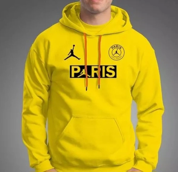 Hoodie For Boys - Yellow, COTTON BLEND, XXL