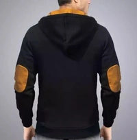 Hoodie For Boys/Mens - Black, Fleece, L_42