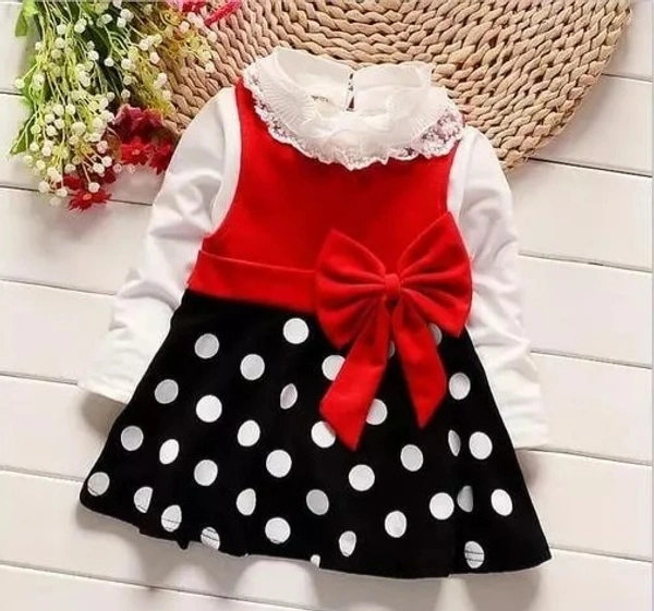Cute Baby Dress - Thunderbird, Cotton, 1-2 Yrs