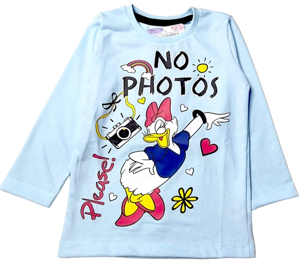 Kids Tshirt Super Soft Cotton Cartoon Print - Cyan Aqua, Cotton, 2-3 Yrs
