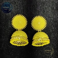 Beautiful Metal Jhumka  - Green 